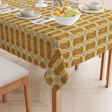 Square Tablecloth, 100% Cotton, 52x52", Floral 111