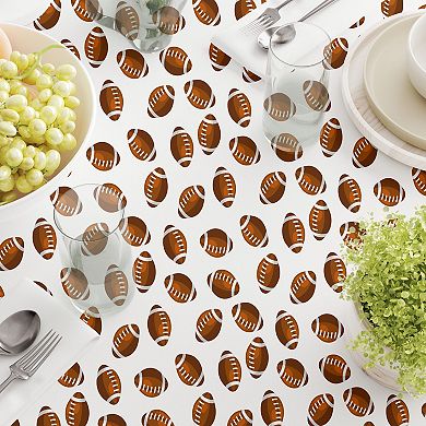 Square Tablecloth, 100% Polyester, 54x54", Allover Football Pattern