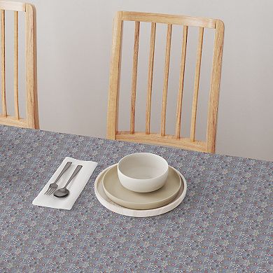 Rectangular Tablecloth, 100% Cotton, 52x84", Floral 50