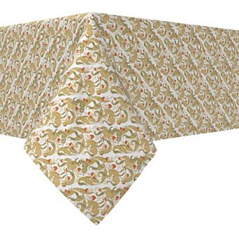 Rectangular Tablecloth, 100% Cotton, 60x84", Floral 119