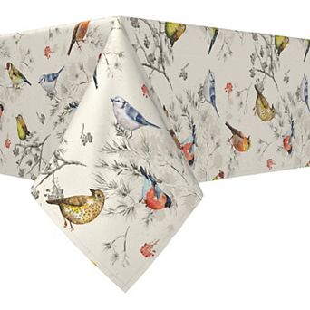 Rectangular Tablecloth, 100% Cotton, 60x120", Bird Watch