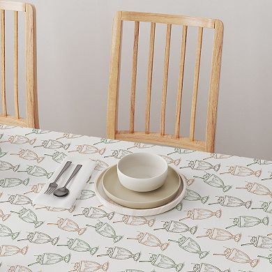 Rectangular Tablecloth, 100% Cotton, 60x104", Ice Cream Social