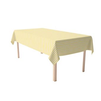 Rectangular Tablecloth, 100% Cotton, 52x120", Lemonade Stripe