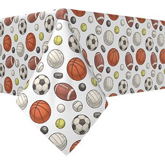 Rectangular Tablecloth, 100% Cotton, 52x84", Athletics
