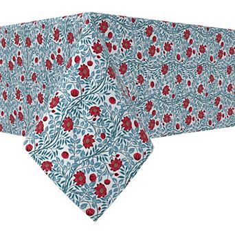 Rectangular Tablecloth, 100% Cotton, 60x120", Floral 69
