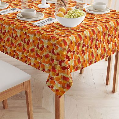 Square Tablecloth, 100% Polyester, 54x54", Autumn Abstract Leaves