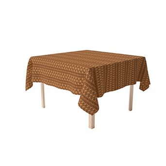 Square Tablecloth, 100% Polyester, 54x54", Copper Style Wicker