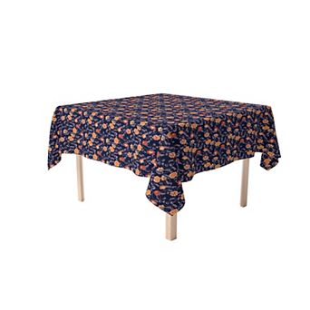 Square Tablecloth, 100% Cotton, 52x52", Floral 25
