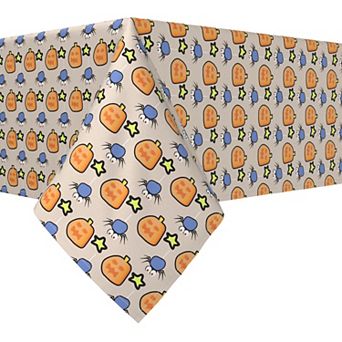 Rectangular Tablecloth, 100% Polyester, 60x84", Pacman Halloween