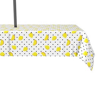 Water Repellent, Outdoor, 100% Polyester, 60x104", Summertime Lemons