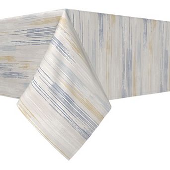 Rectangular Tablecloth, 100% Cotton, 52x104", Natural Brush Stroke