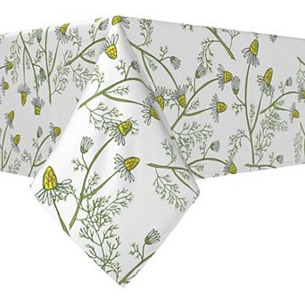 Rectangular Tablecloth, 100% Cotton, 52x84", Natures Flowers