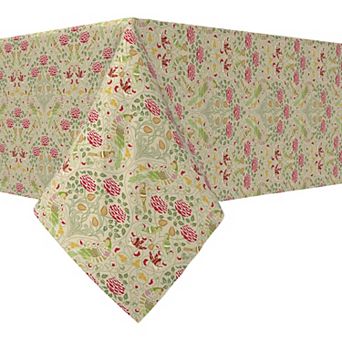 Rectangular Tablecloth, 100% Cotton, 52x84", Floral 81