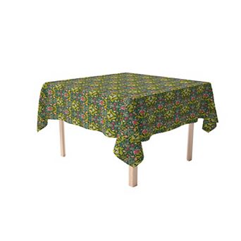 Square Tablecloth, 100% Cotton, 52x52", Floral 45