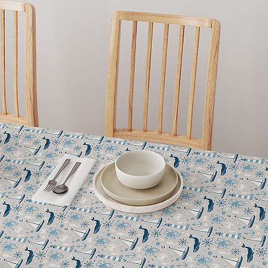 Round Tablecloth, 100% Polyester, 60" Round, Elements of the Sea