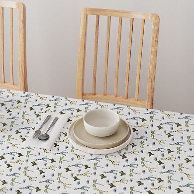 Rectangular Tablecloth, 100% Polyester, 60x84", Giraffe Wild Life