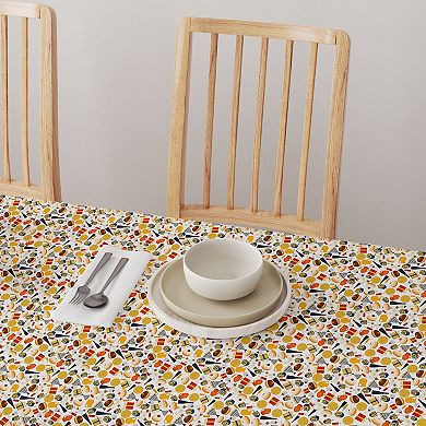 Rectangular Tablecloth, 100% Polyester, 60x120", Hanukkah Celebration Essentials