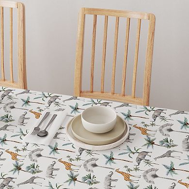 Rectangular Tablecloth, 100% Polyester, 60x120", Tropical Jungle