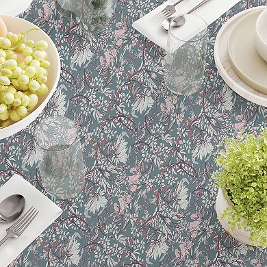 Square Tablecloth, 100% Cotton, 52x52", Floral 59