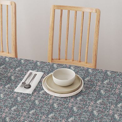 Square Tablecloth, 100% Cotton, 52x52", Floral 59