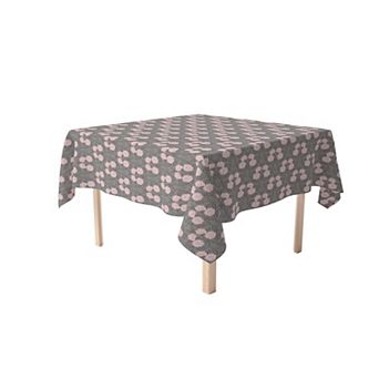 Square Tablecloth, 100% Cotton, 52x52", Floral 55