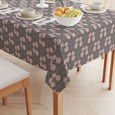 Square Tablecloth, 100% Cotton, 52x52", Floral 55