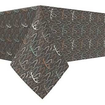 Rectangular Tablecloth, 100% Cotton, 52x84", Deer in Trees