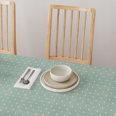 Square Tablecloth, 100% Polyester, 70x70", Textured Dots