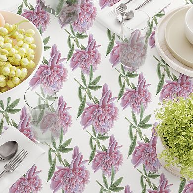 Square Tablecloth, 100% Cotton, 52x52", Floral 194