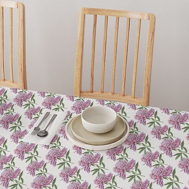 Square Tablecloth, 100% Cotton, 52x52", Floral 194