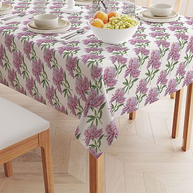Square Tablecloth, 100% Cotton, 52x52", Floral 194