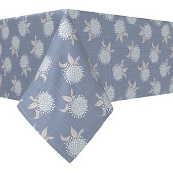 Rectangular Tablecloth, 100% Cotton, 52x84", Country Floral Design