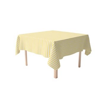 Square Tablecloth, 100% Polyester, 54x54", Lemonade Stripe