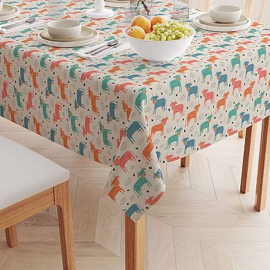 Rectangular Tablecloth, 100% Cotton, 60x120", Happy Cows