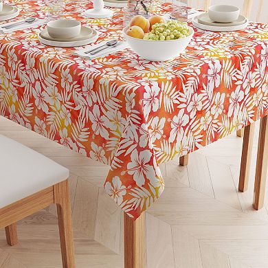 Rectangular Tablecloth, 100% Polyester, 60x120", Hibiscus Island Style