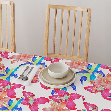 Rectangular Tablecloth, 100% Cotton, 52x104", Floral 88