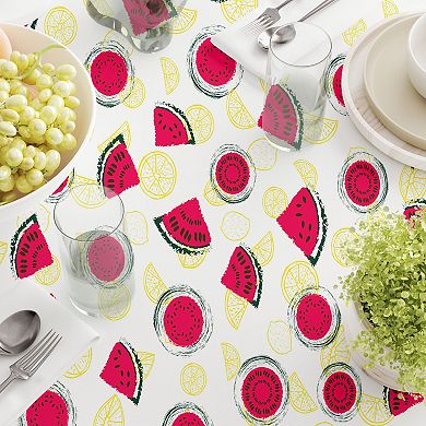 Square Tablecloth, 100% Cotton, 52x52", Citrus Summertime