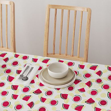 Square Tablecloth, 100% Cotton, 52x52", Citrus Summertime