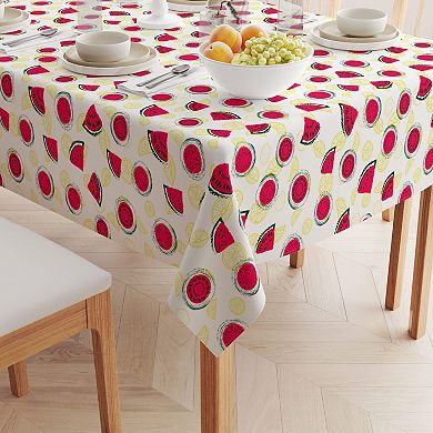Square Tablecloth, 100% Cotton, 52x52", Citrus Summertime