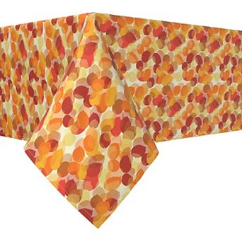 Rectangular Tablecloth, 100% Cotton, 52x104", Autumn Abstract Leaves