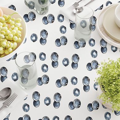 Square Tablecloth, 100% Polyester, 54x54", Blueberry Picnic
