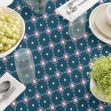 Square Tablecloth, 100% Cotton, 52x52", Allstar Baseball