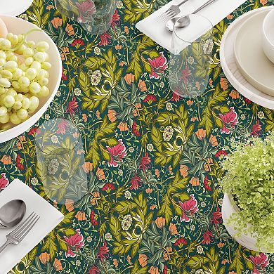 Rectangular Tablecloth, 100% Cotton, 60x84", Floral 45