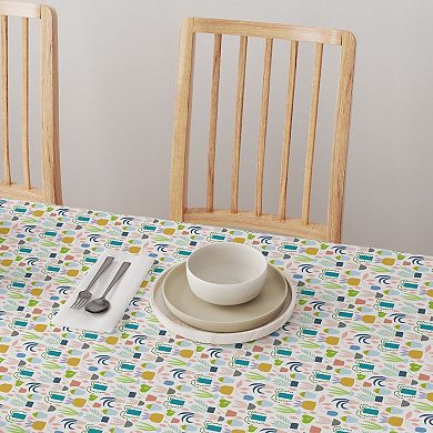 Rectangular Tablecloth, 100% Cotton, 52x120", Houseplant Collection