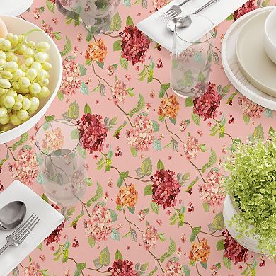Rectangular Tablecloth, 100% Polyester, 60x84", Hydrangea Blossom