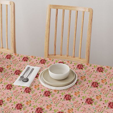 Rectangular Tablecloth, 100% Polyester, 60x84", Hydrangea Blossom