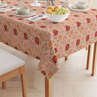 Rectangular Tablecloth, 100% Polyester, 60x84", Hydrangea Blossom