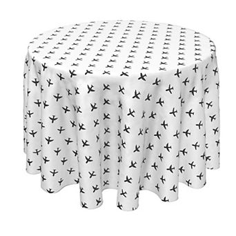 Round Tablecloth, 100% Polyester, 70" Round, Aircraft Design
