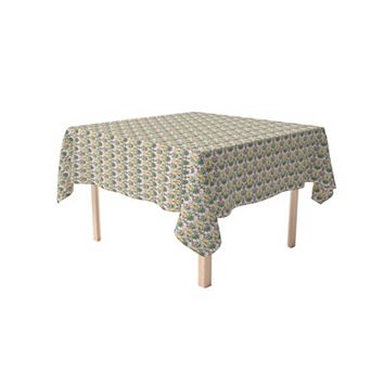 Square Tablecloth, 100% Cotton, 52x52", Floral 109