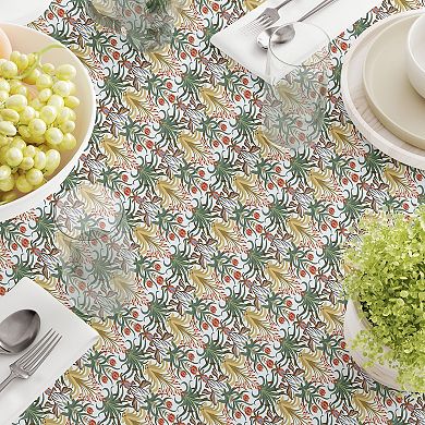 Square Tablecloth, 100% Cotton, 52x52", Floral 109